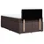 Vidaxl Box spring postelja z vzmetnico temno rjav 120x200 cm blago