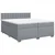 Vidaxl Box spring postelja z vzmetnico svetlo siva 200x200 cm blago