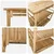 Vidaxl Zunanja barska miza Naravna 110 x 50 x 105 cm Bambus