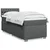 Vidaxl Box spring postelja z vzmetnico temno siva 100x200 cm blago