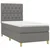 Vidaxl Box spring postelja z vzmetnico LED temno siva 80x200 cm blago