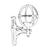 Lessentiel Maison Spoljna zidna lampa BAP-68080-BSY-M4-OP, 50 cm, IP65, E27, 40W, Crna