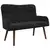 Sofa za dvije osobe Crna 115 x 61 x 87 cm Baršun