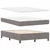 Vidaxl LED Box Spring Postelja z vzglavjem Taupe 140 x 190 cm blago