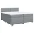 Vidaxl Box spring postelja z vzmetnico svetlo siva 200x200 cm blago