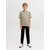 Jack & Jones Junior Majica temno bež/bela