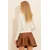 Trend Alacati Stili Ženska bluza dugih rukava ALC-X11272, Okrugli izrez, Bela