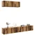 3-dijelni zidni set TV ormarića staro drvo 100x30x30 cm