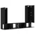 Set TV komoda Zidne 4 pcs Crni hrast Konstruirano drvo