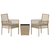 Bistro set za vrt 3 pcs Bež poliratan