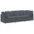 Modularna sofa s jastucima, baršunasta, tamno siva