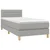 Vidaxl Box spring postelja z vzmetnico LED svetlo siva 90x200 cm blago
