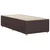 Vidaxl Posteljni okvir brez vzmetnice temno rjav 90x200 cm blago