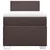 Vidaxl Box spring postelja z vzmetnico temno rjava 100x200 cm blago