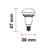 LED sijalica R39, grlo E14, 3 W, 230 V, 4000 K
