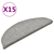 Prostirke za stepenice 15 kom 56x17x3 cm svijetlo sive poluokrugle