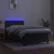 Vidaxl Box spring postelja z vzmetnico LED temno siva 90x200 cm žamet