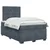 vidaXL Postelja boxspring z vzmetnico Temno siva 120 x 190 cm Žamet