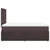 Vidaxl Box spring postelja z vzmetnico temno rjava 120x190 cm blago