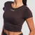 GymBeam Ženski Crop Top Aura Tee Brown M
