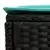 Vrtni otoman 2 Komad Crna i Tirkizna 38 x 38 x 45 cm PE ratan