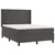 Vidaxl Box spring postelja z vzmetnico temno siva 140x200 cm žamet