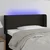 Vidaxl LED posteljno vzglavje črno 103x16x78/88 cm blago