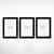 Lessentiel Maison Set ramova za slike 3SFC1017_1521, 15x21cm, 3 komada, Crni