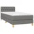 Vidaxl Box spring postelja z vzmetnico temno siva 90x200 cm blago