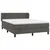 Vidaxl Box spring postelja z vzmetnico temno siva 140x200 cm žamet