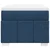 Vidaxl Box spring postelja z vzmetnico modra 100x200 cm blago