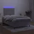 Vidaxl Box spring postelja z vzmetnico LED sv. siva 120x190 cm žamet