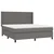 Vidaxl Box spring postelja z vzmetnico LED siva 160x200cm umetno usnje