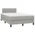 Vidaxl Box spring postelja z vzmetnico LED sv. siva 120x200 cm blago