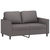 4-dijelni set sofa s jastucima sivi od umjetne kože