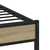 Vidaxl Kovinski posteljni okvir brez vzmetnice sonoma hrast 80x200 cm