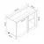 Hanah Home kuhinjski element Minar 7972, 120 cm, beli / antracit
