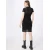 Womens double-layer mesh dress black