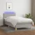 Vidaxl Box spring postelja z vzmetnico LED sv. siva 100x200 cm blago