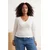 Trendyol Curve Ženska bluza Tbbaw26Af00052, Krem