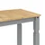 Blagovaonski stol Corona sivi 112x60x75 cm od masivne borovine