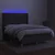 Vidaxl Box spring postelja z vzmetnico LED temno siva 140x190 cm blago