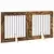 Vrata za pse s postoljem 2 pcs Dimljeni hrast 80 x 80 cm