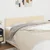 Vidaxl Posteljno vzglavje krem 180x5x78/88 cm blago