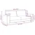 Vidaxl Trosed kavč rjav 220x77x82 cm blago