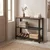Songmics Konzolna miza 101.5x35x80 cm rjava