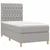 Vidaxl Box spring postelja z vzmetnico LED svetlo siva 90x190 cm blago