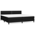 vidaXL Box spring postelja z vzmetnico črn 200x200 cm blago