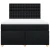 vidaXL Box spring postelja z vzmetnico črna 140x200 cm blago