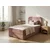 Oblazinjena postelja boxspring FORENA 90x200 cm starinsko roza Vzmetnica: Vzmetnica Bonell